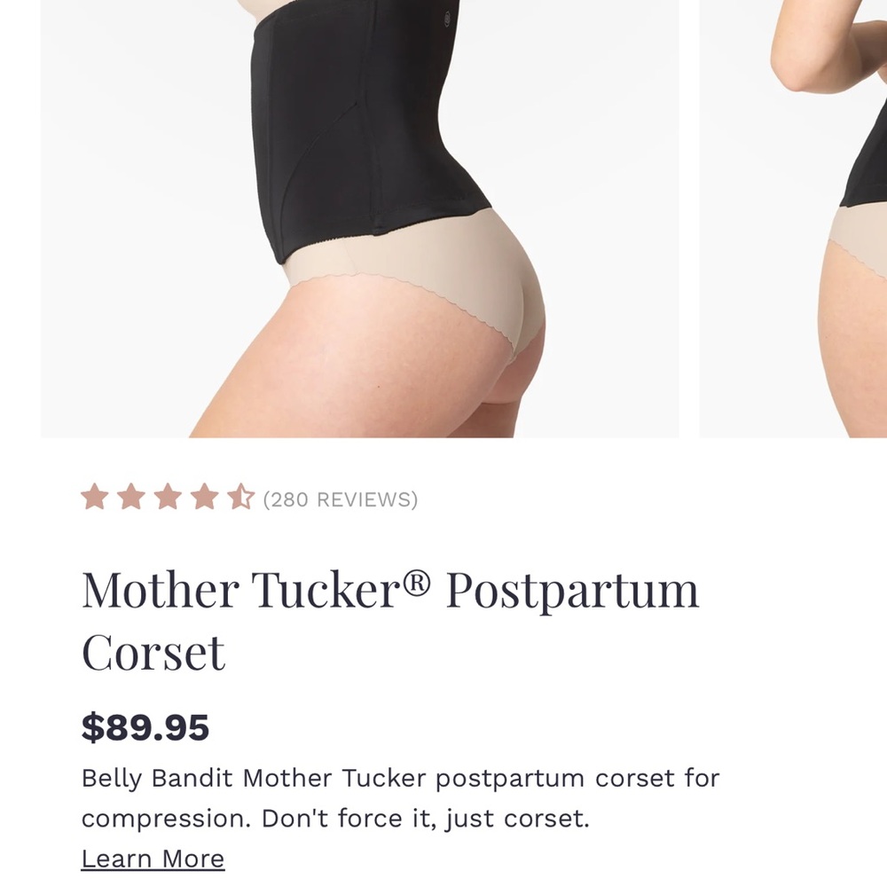Belly Bandit Black Postpartum Corset